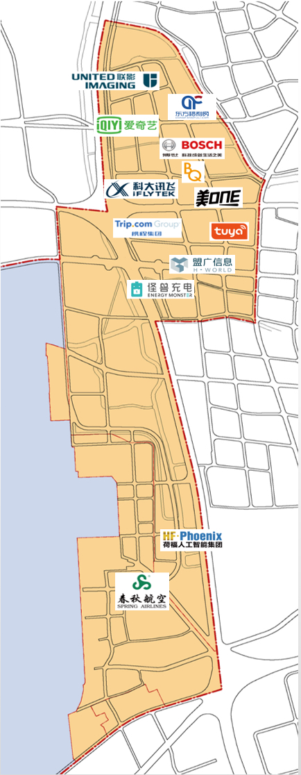 长宁“虹桥之源”在线新经济生态园布局深入图。