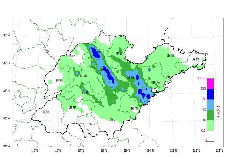 0-50.0的115个,10.0-25.0的192个,排在前3位的是:淄博玉黛湖109.