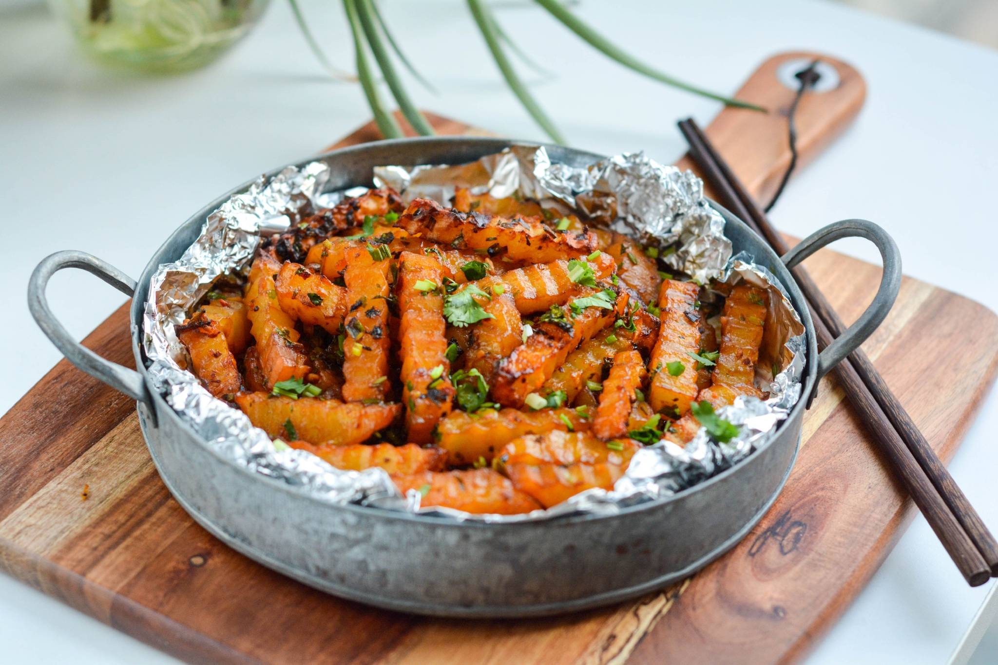 用空气炸锅做的狼牙土豆又香又省事隔几天我就得吃一锅