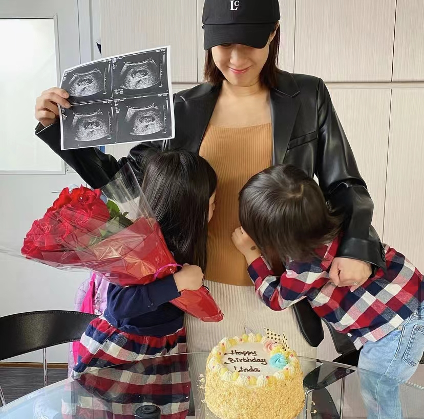 38岁钟嘉欣定居加拿大晒3胎怀孕照太开心渴望能生个儿子