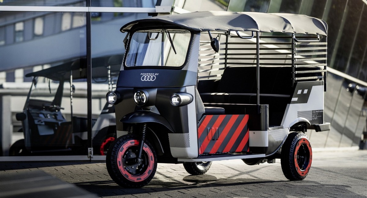 奥迪牌电动三轮车亮相搭载再利用电池或主攻印度市场