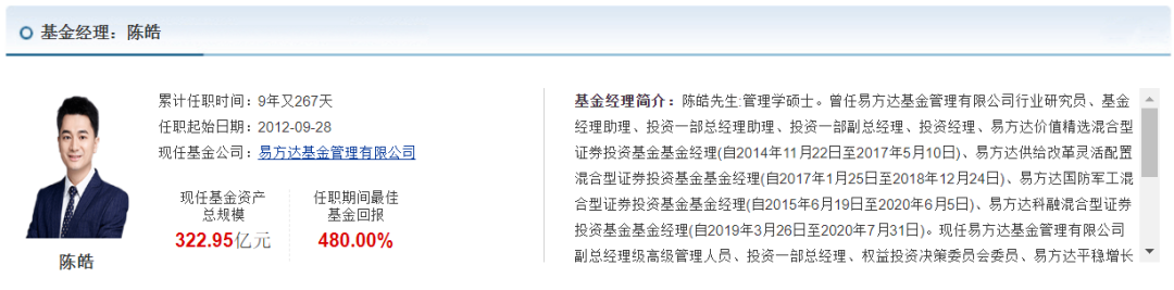 陈皓---与其忧心过去,不如拥抱未来大家好,我是易方达基金经理陈皓
