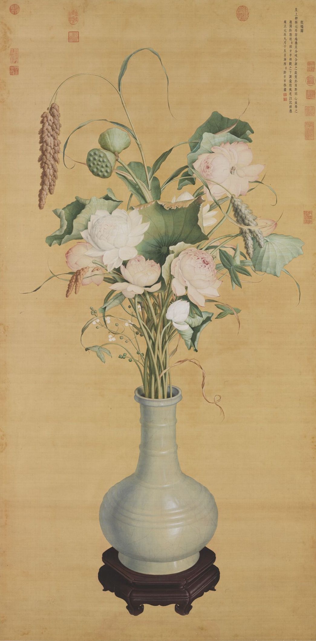 此为郎世宁现存纪年最早的作品,距他来到中国大约八年光景.