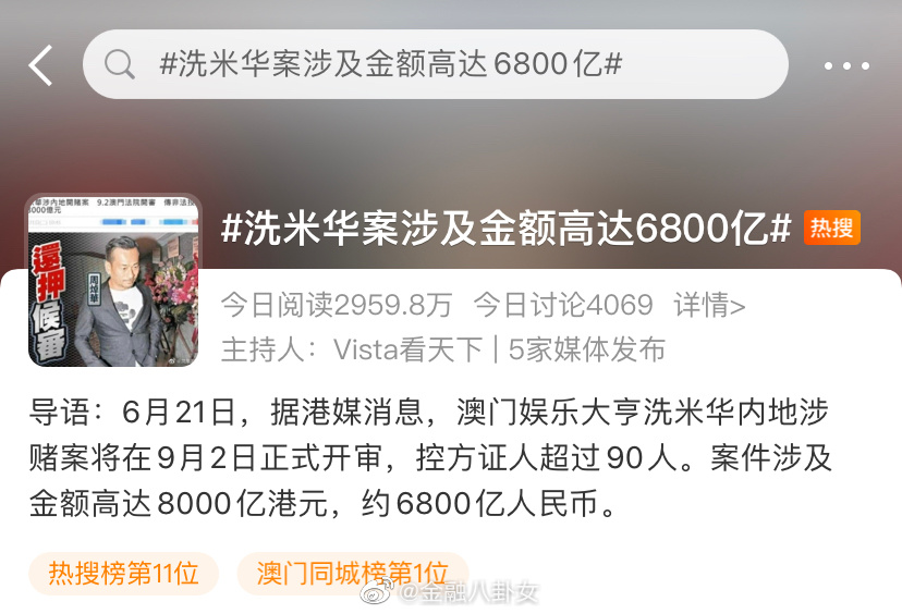 洗米华案涉及金额高达6800亿 最高判33年休闲区蓝鸢梦想 - Www.slyday.coM