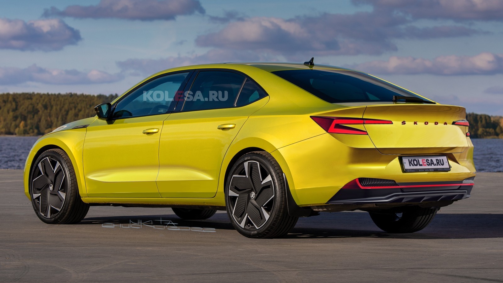 换装贯穿式灯带全新斯柯达superb渲染图曝光