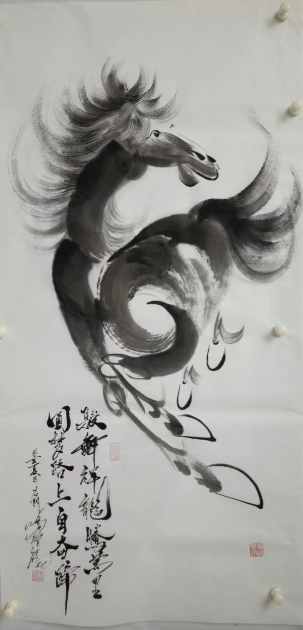 横风嘶逸韵 意气欲凌云 马增福马画自由灵魂的舞蹈