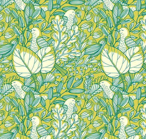 一组植物纹理绘画参考