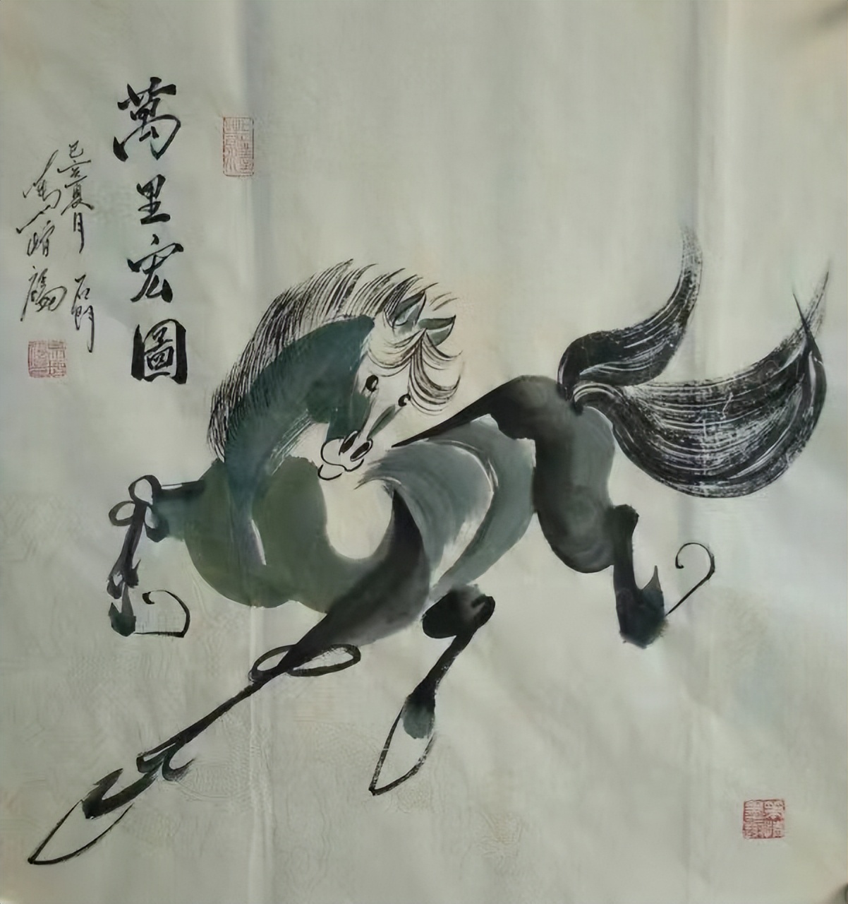 横风嘶逸韵意气欲凌云马增福马画自由灵魂的舞蹈