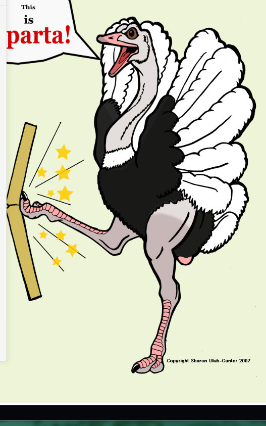 午睡做了噩梦梦到被鸵鸟踢了一脚图是网图