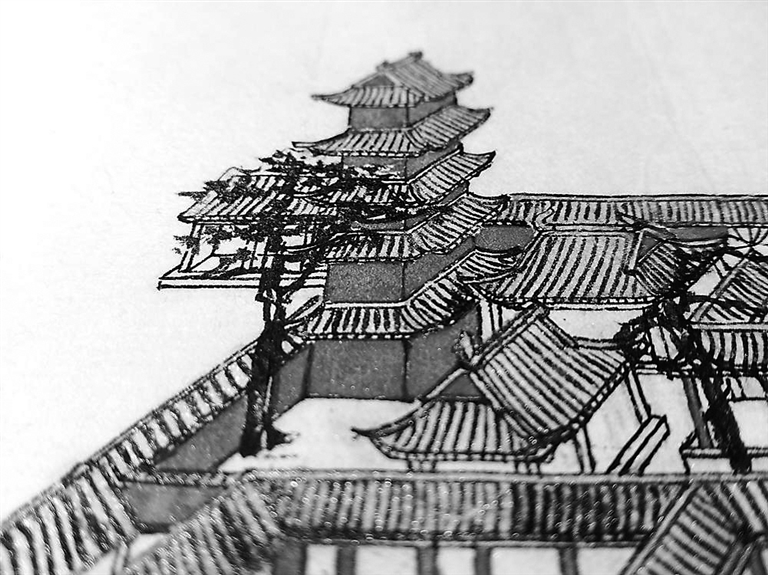 书画家五年绘制燕郊行宫原貌图