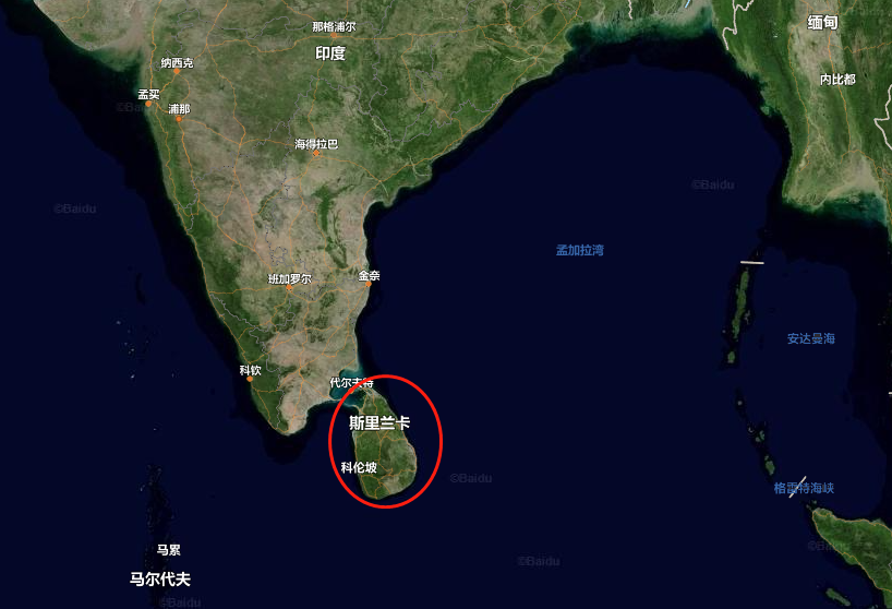 斯里兰卡地理位置图片