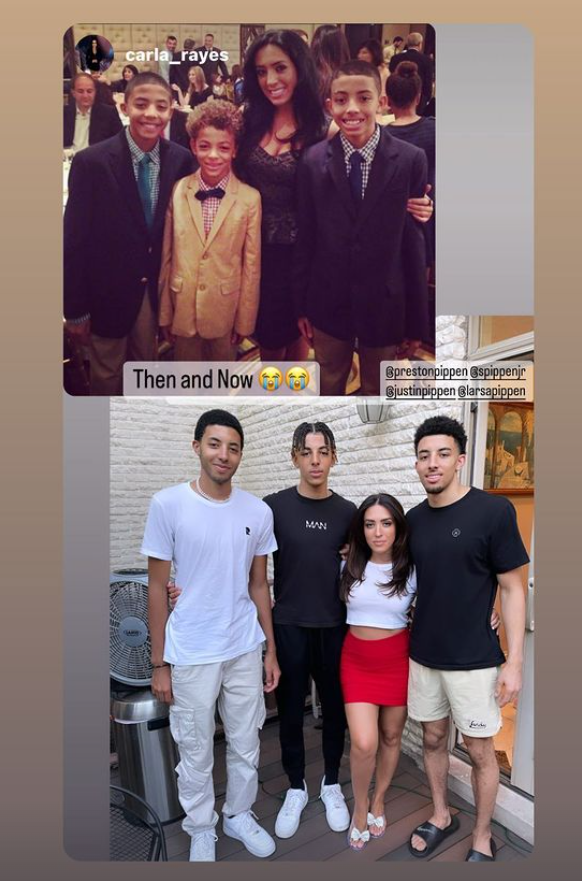 不愧是曾经最美太太！皮蓬前妻祝贺儿子被湖人签下，两人像姐弟休闲区蓝鸢梦想 - Www.slyday.coM