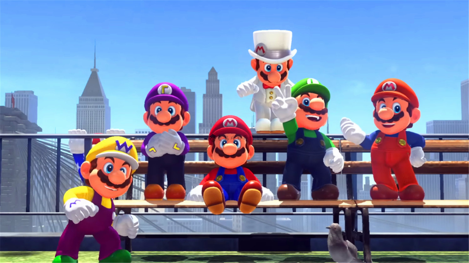 十位马里奥在一起玩耍玩家自制超级马里奥奥德赛多人模组