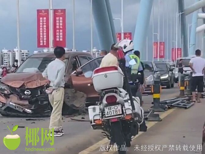 事发海口！琼州大桥上一越野车冲破护栏，导致4车受损1人受伤休闲区蓝鸢梦想 - Www.slyday.coM