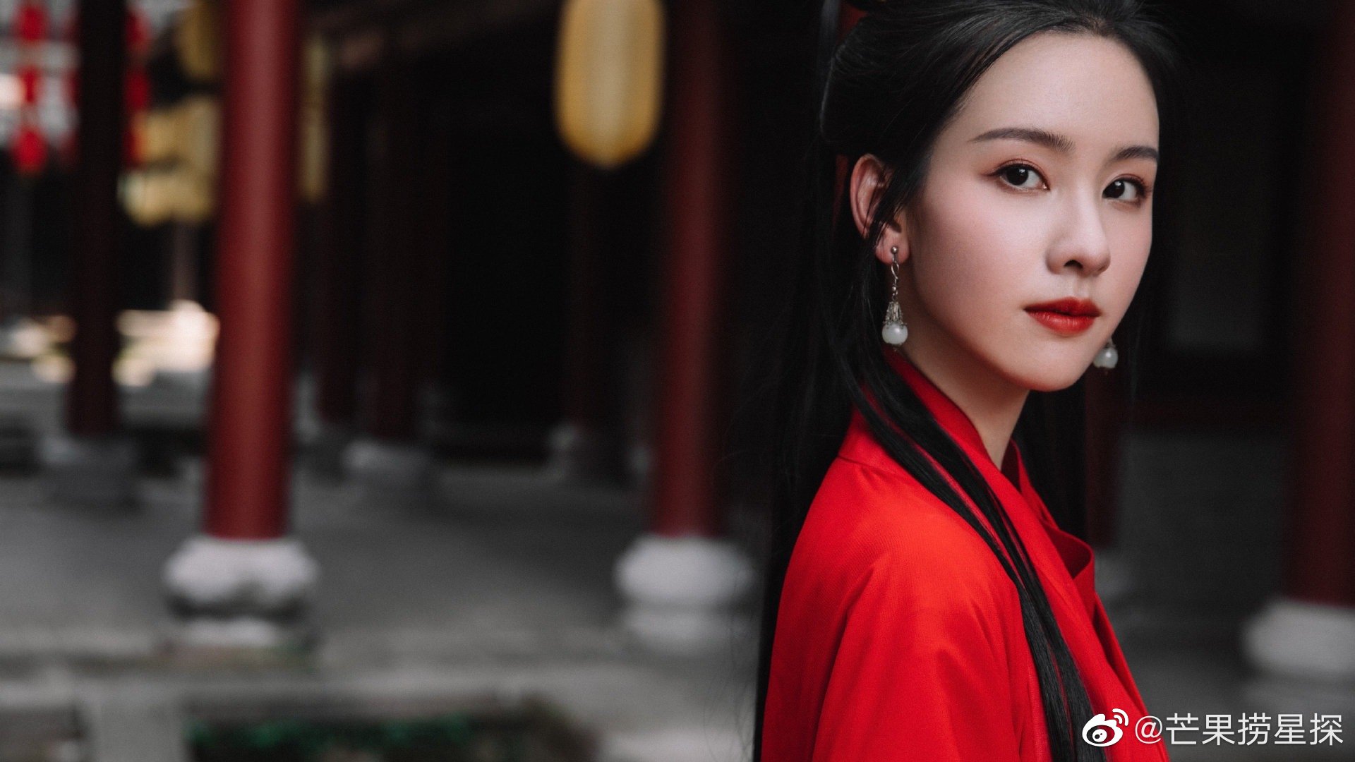 一直都很嗑陈都灵的颜啊,又美又灵,红衣女侠太绝了……|陈都灵|女侠