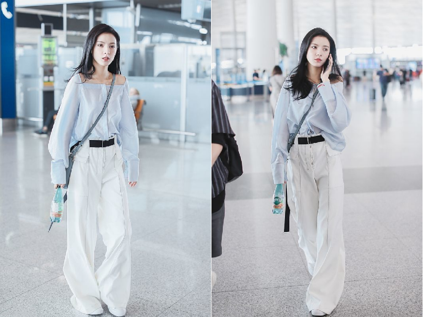 张予曦真是清冷系女孩，日常穿衬衫又酷又帅，就是身材有些太瘦了休闲区蓝鸢梦想 - Www.slyday.coM