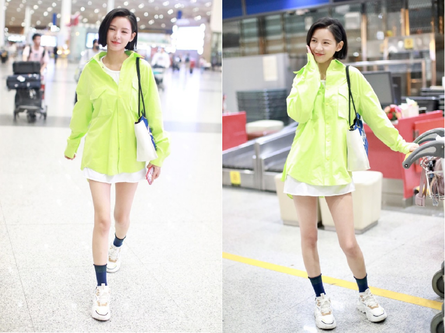 张予曦真是清冷系女孩，日常穿衬衫又酷又帅，就是身材有些太瘦了休闲区蓝鸢梦想 - Www.slyday.coM