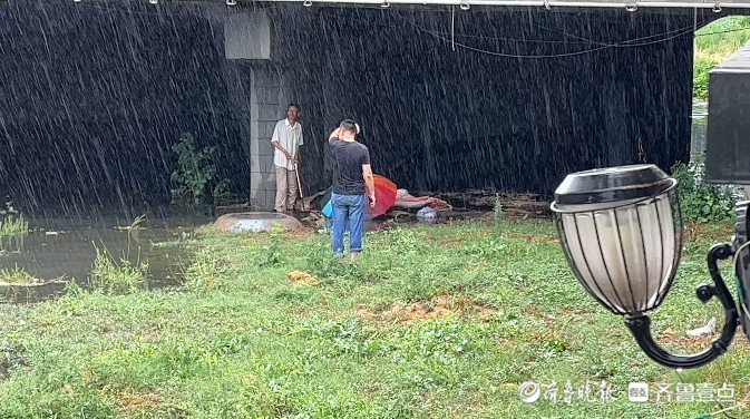 强降雨导致河水上涨老人被困桥下！烟台消防紧急救援