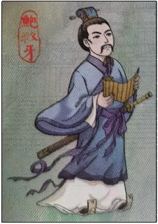 6月13,14日和16,17日济南两轮核酸贴纸上的人物是鲍叔牙.