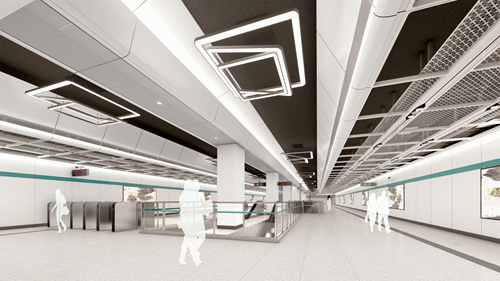智慧上墙地铁6号线支线车站装修设计亮了