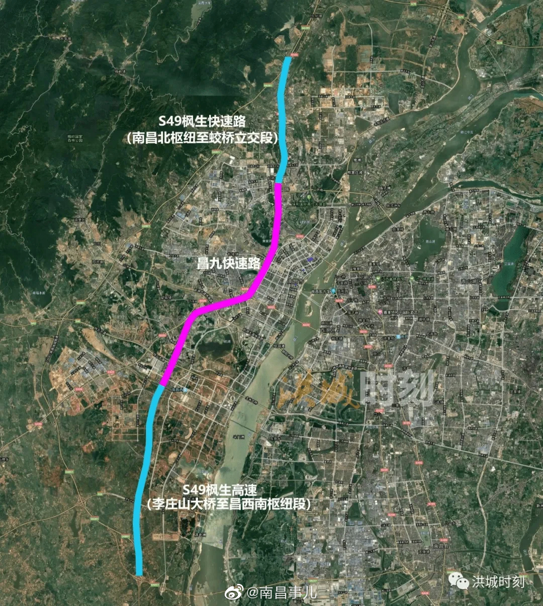 南昌枫生快速路北段四改六力争明年1月主线东半幅通车