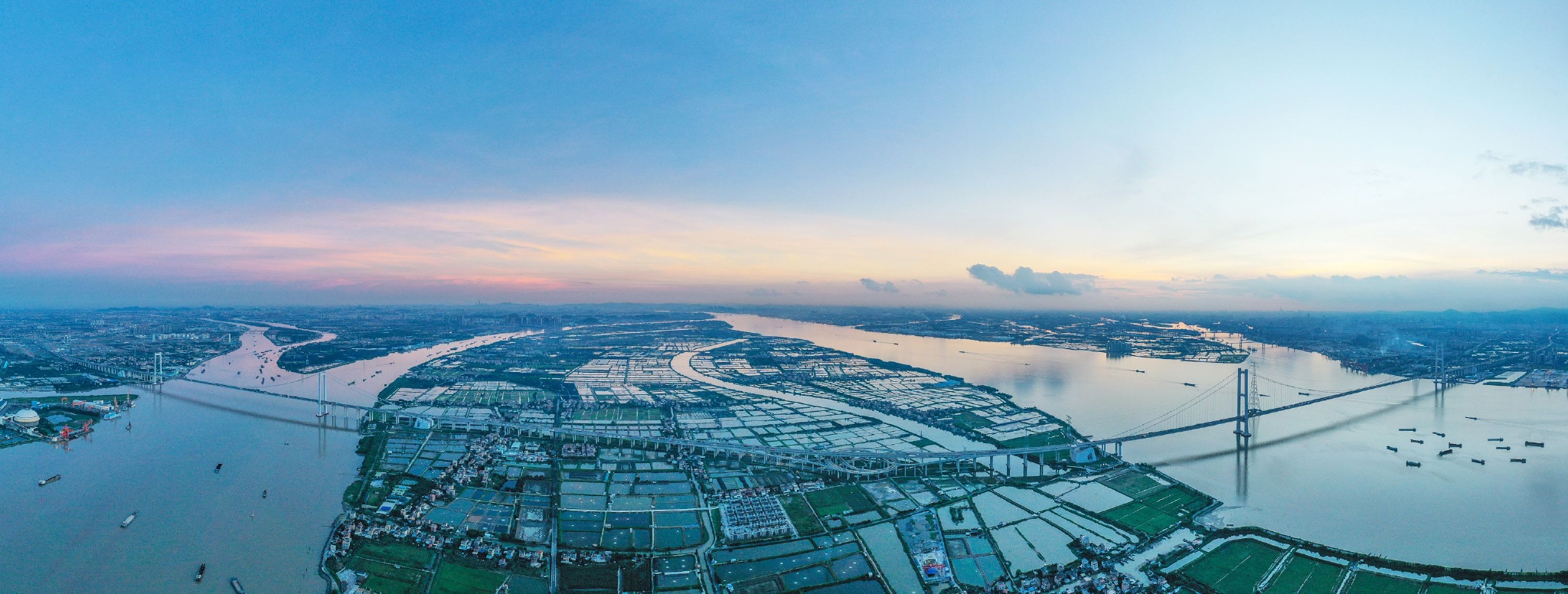 大湾区珠江口跨海跨江通道群掠影