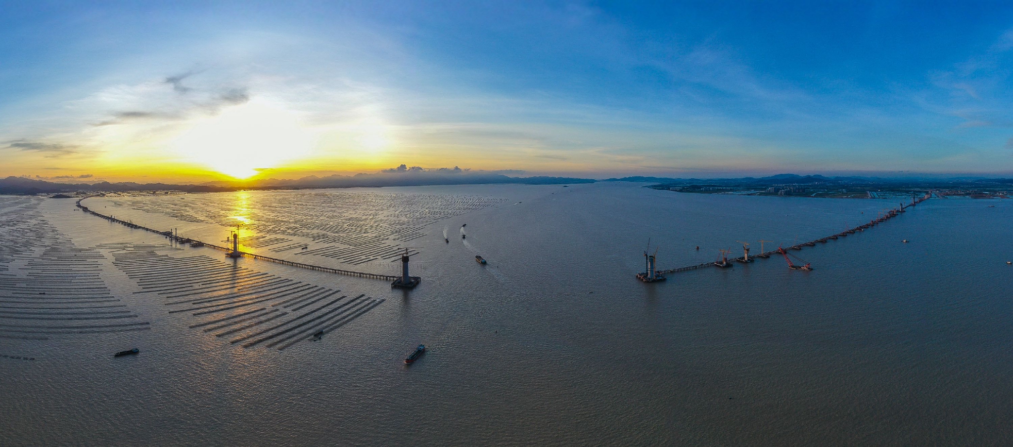 大湾区珠江口跨海跨江通道群掠影