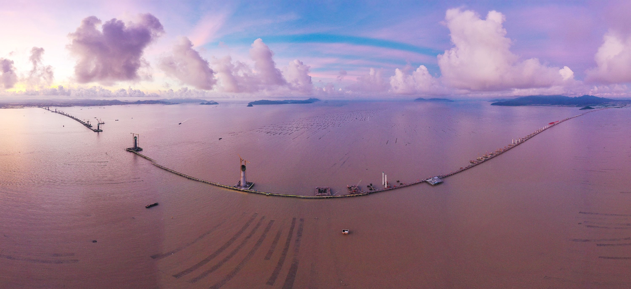 大湾区珠江口跨海跨江通道群掠影
