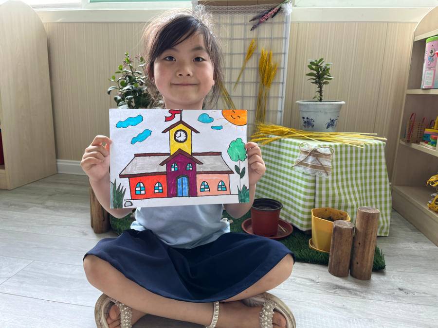 我心中的小学小学是什么样子的天桥中心二幼萌娃绘出无限畅想