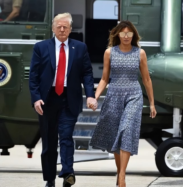 梅拉尼娅罕见正式亮相！穿米色套装依然美，完胜北约峰会的夫人们休闲区蓝鸢梦想 - Www.slyday.coM