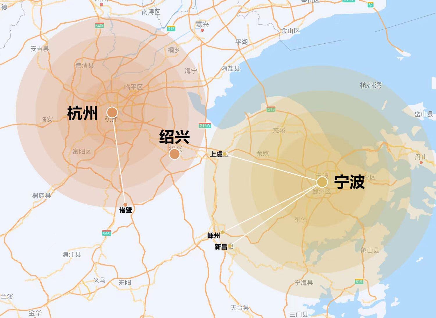杭绍甬经济走廊示意图.图/新京报 许骁制图