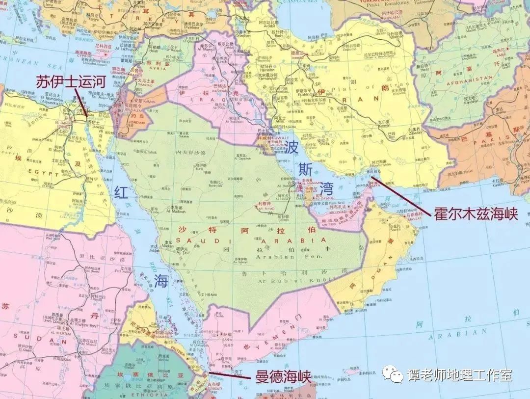 中东地图_巴勒斯坦地区地图 - 世界地理地图 - 地理教师网