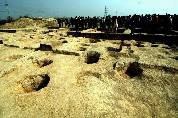 2006年11月6日，来自全国各地的考古学者在浙江浦江考察“上山遗址”发掘现场。（资料图片）新华社记者 王小川 摄