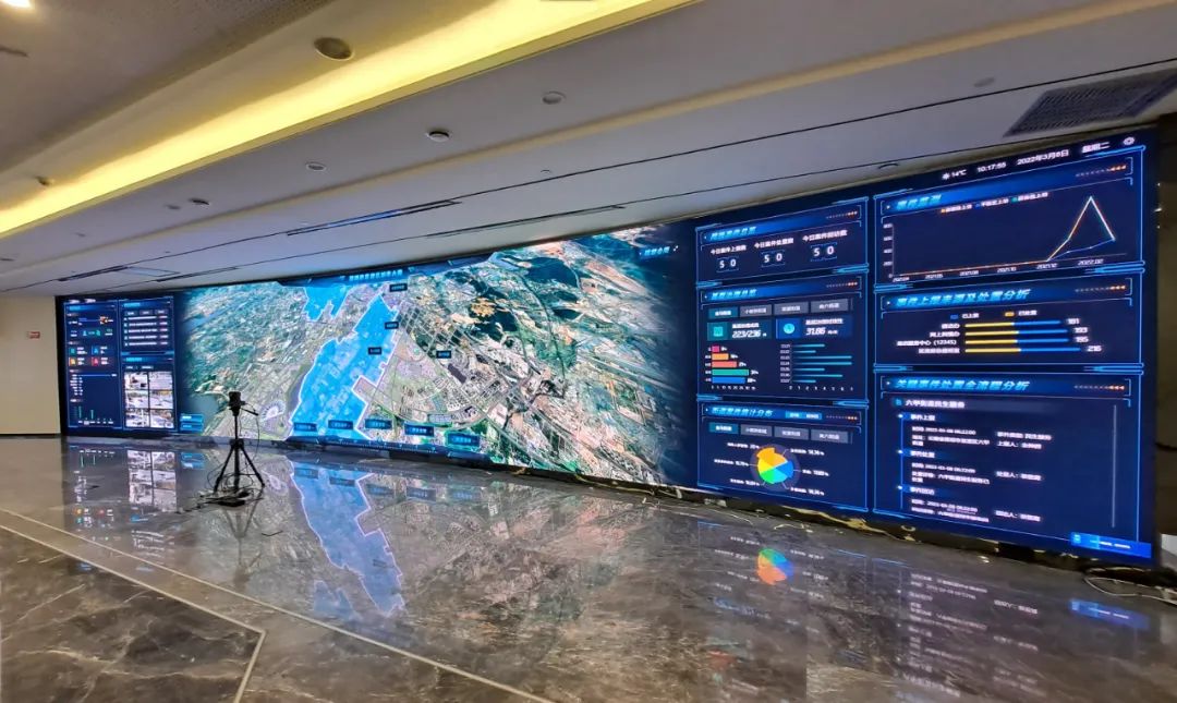 官渡区城市大脑区智能运营中心ioc大厅内大屏 供图:杨抒燕