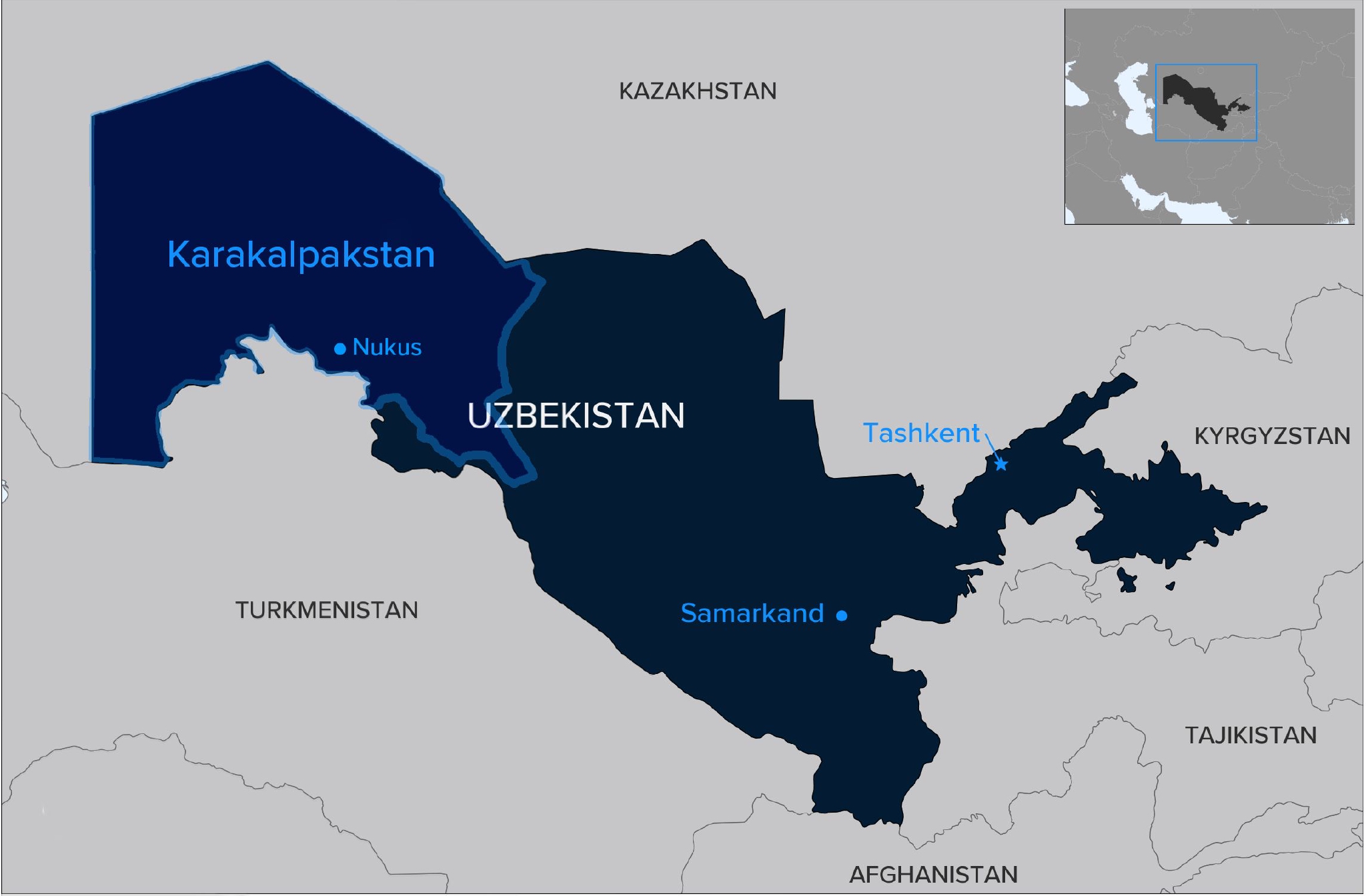 乌兹别克斯坦一自治共和国爆发大规模抗议，总统宣布进入紧急状态