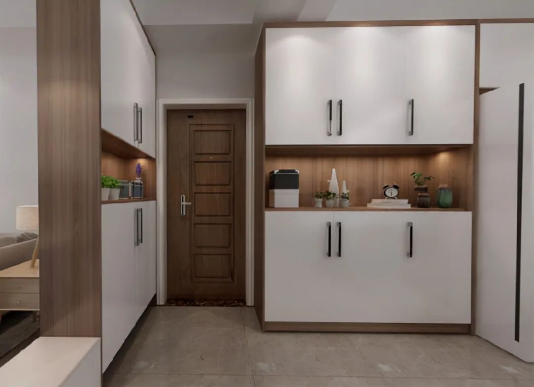 进门鞋柜怎样设计这13套玄关鞋柜装修设计