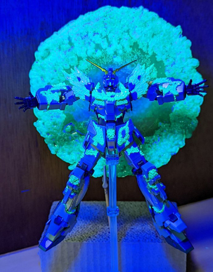 机动战士高达hguc荧光结晶独角兽高达模型