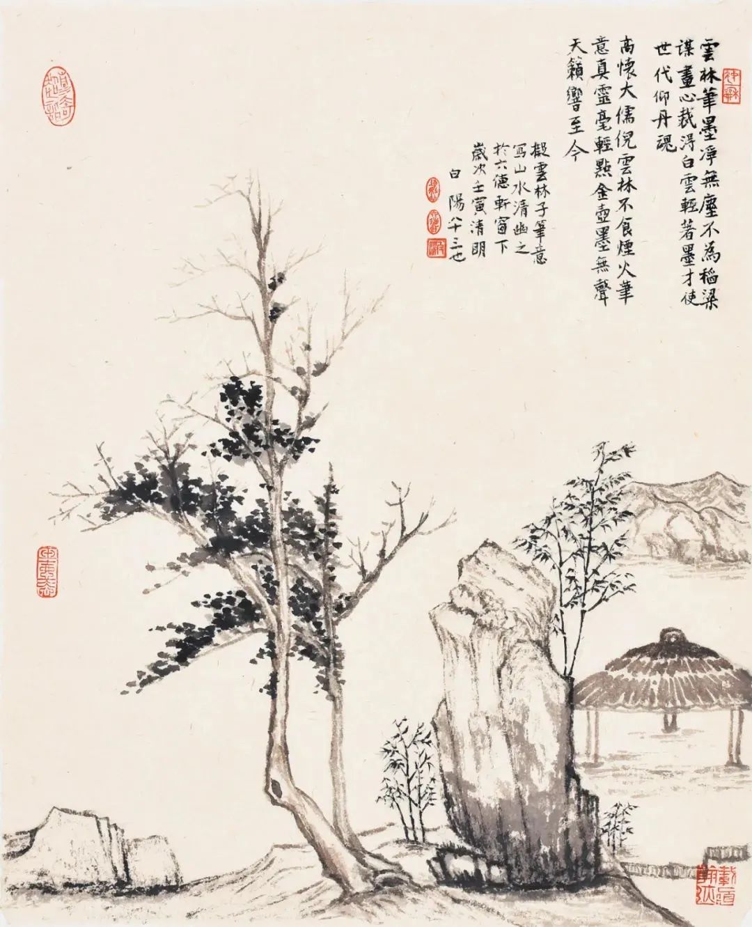 古今80岁开始画文人山水画,这是谁?