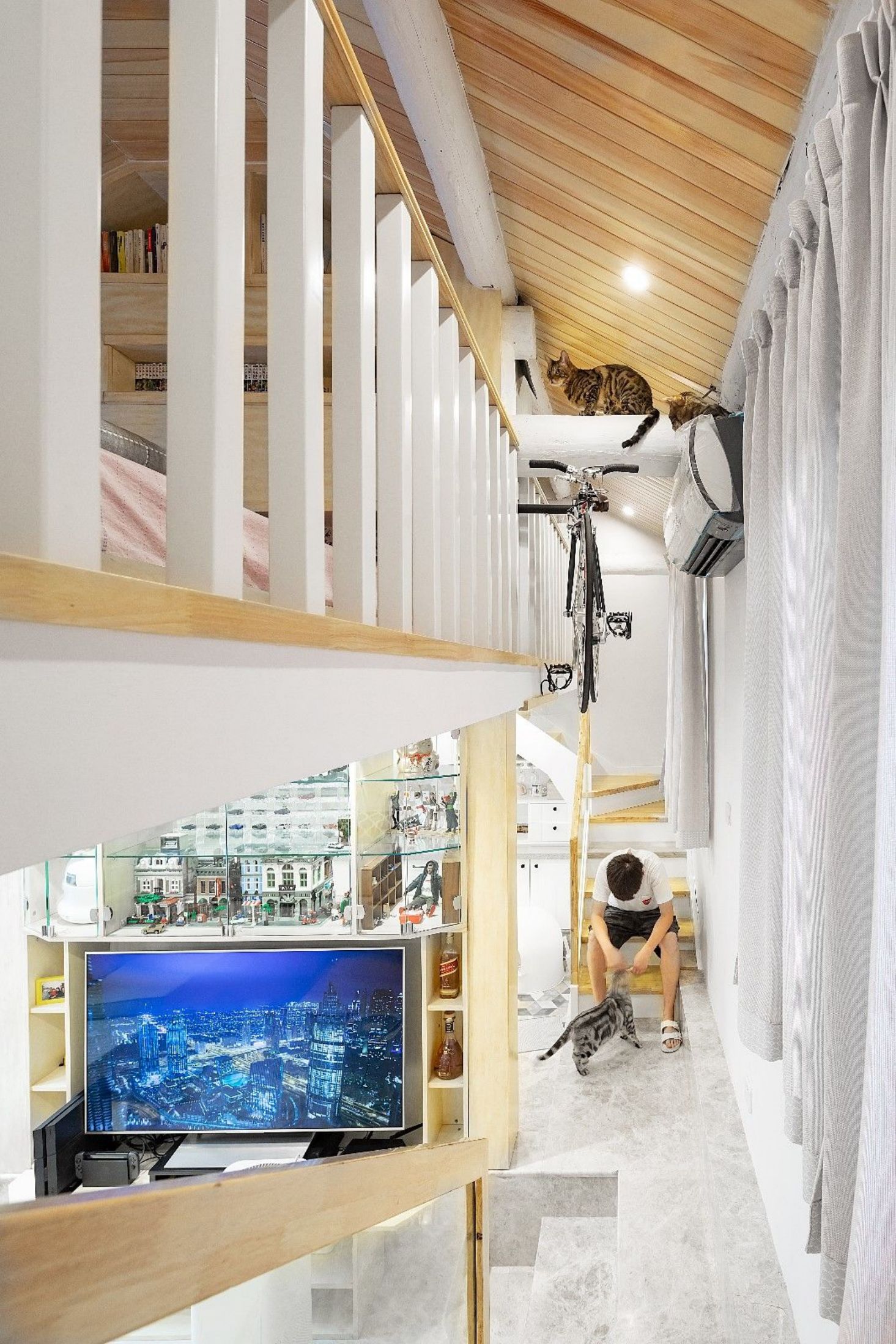 上海80后小夫妻的森系婚房,50㎡空间被手办填满,看完都想住进去休闲区蓝鸢梦想 - Www.slyday.coM 上海80后小夫妻的森系婚房,50㎡空间被手办填满,看完都想住进去休闲区蓝鸢梦想 - Www.slyday.coM