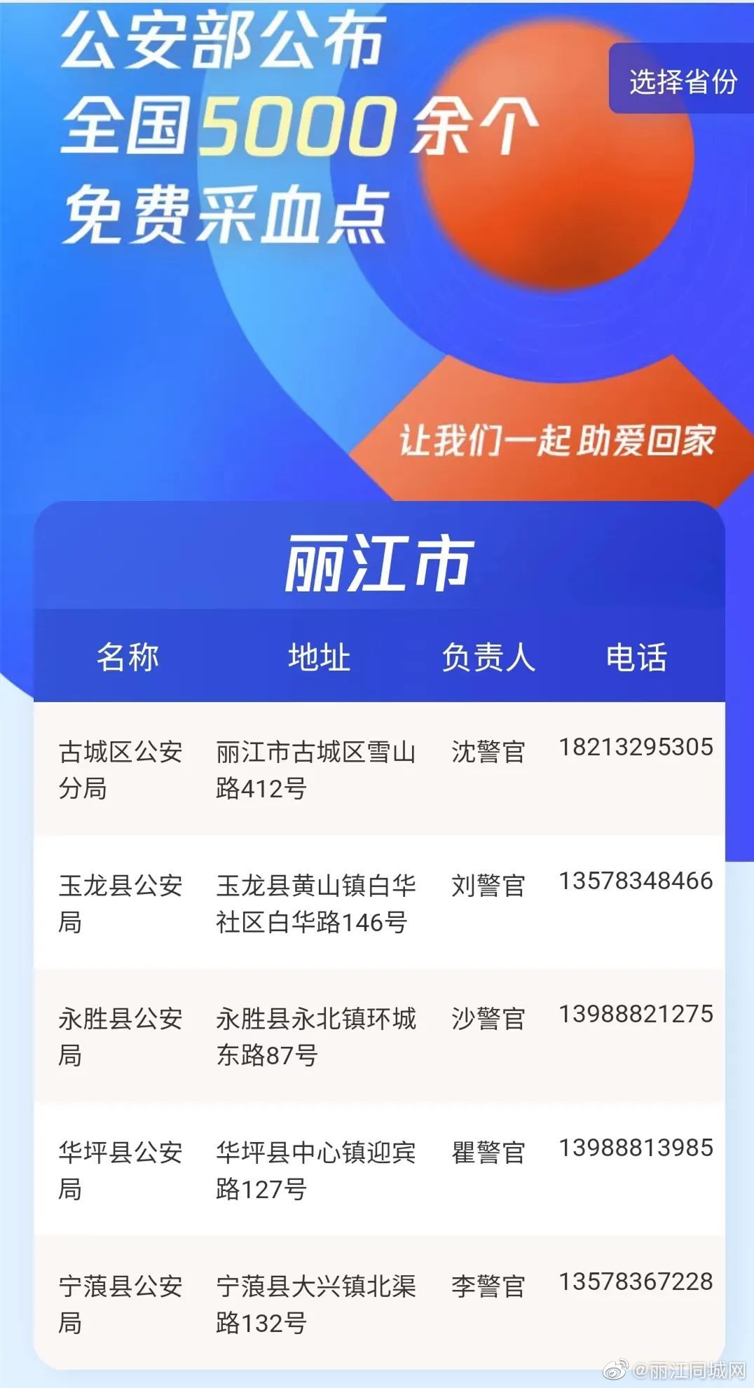 丽江有5个！全国5000余个免费采血点公布休闲区蓝鸢梦想 - Www.slyday.coM