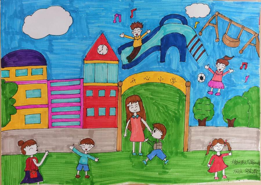 100幅作品入围,《我心中的小学生活》幼儿绘画比赛复选赛开启