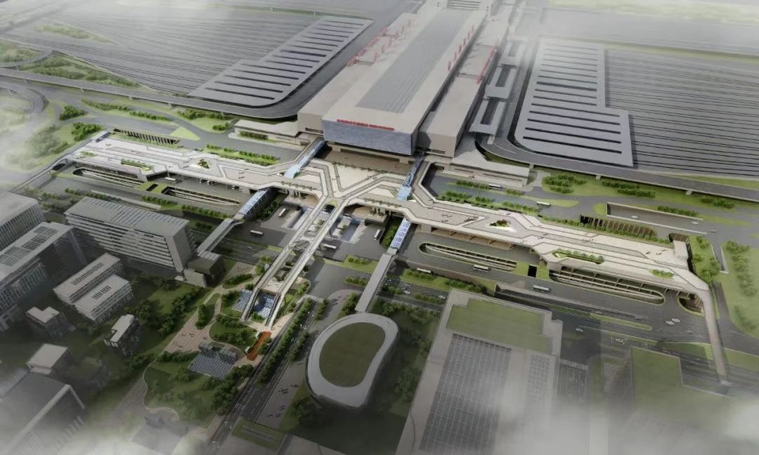 虹桥综合交通枢纽西交广场综合提升工程项目效果图