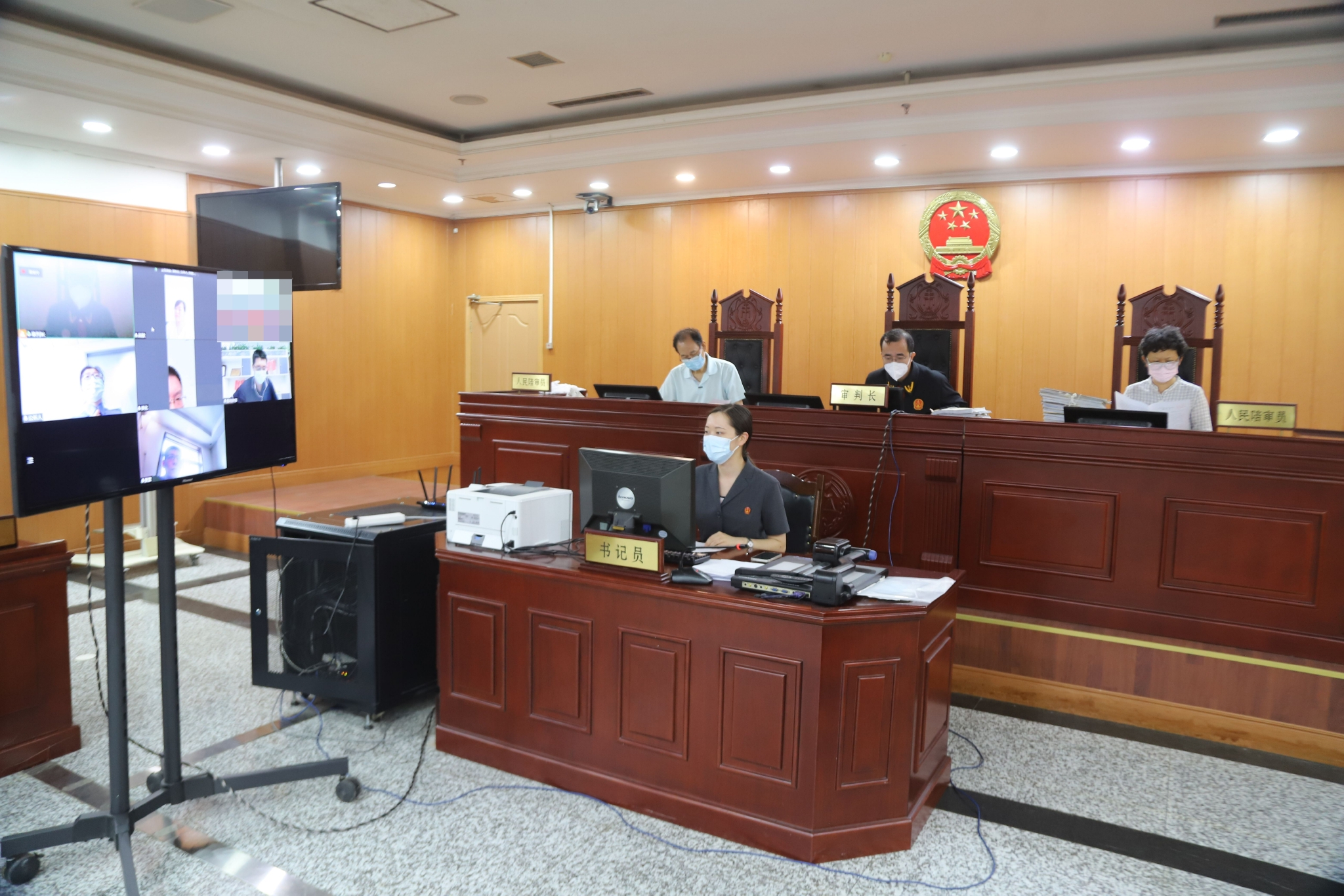 7月8日上午,庭审现场.&nbsp; 房山法院供图