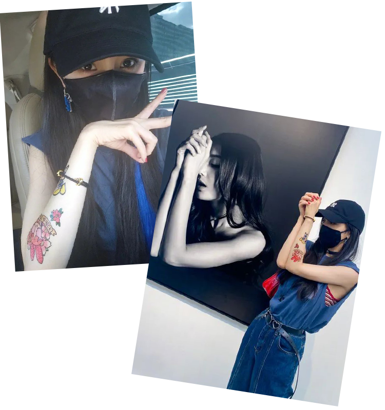 像奈奈这么怕痛的人,这辈子纹身是不可能纹身了,但是纹身贴还是可以有