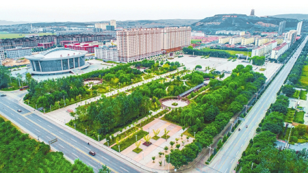 图为壶关县城玉壶广场.本报通讯员摄
