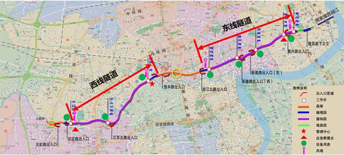 上海北横线走向明细图图片