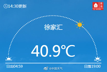 40.9℃！上海气温追平1873年有记录以来最高纪录休闲区蓝鸢梦想 - Www.slyday.coM