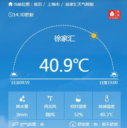 40.9℃！上海追平1873年以来最高气温纪录休闲区蓝鸢梦想 - Www.slyday.coM