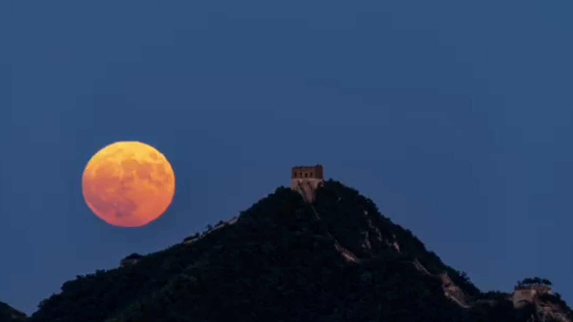 回顾延时拍摄北京箭扣长城与超级月亮完美邂逅北京箭扣长城与超级月亮