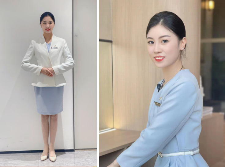 卓越要求,案场的服务人员,女性身高必须在1.